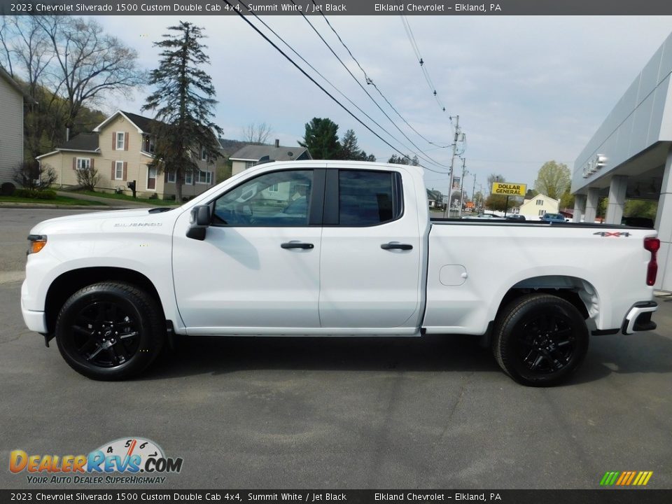 2023 Chevrolet Silverado 1500 Custom Double Cab 4x4 Summit White / Jet Black Photo #12