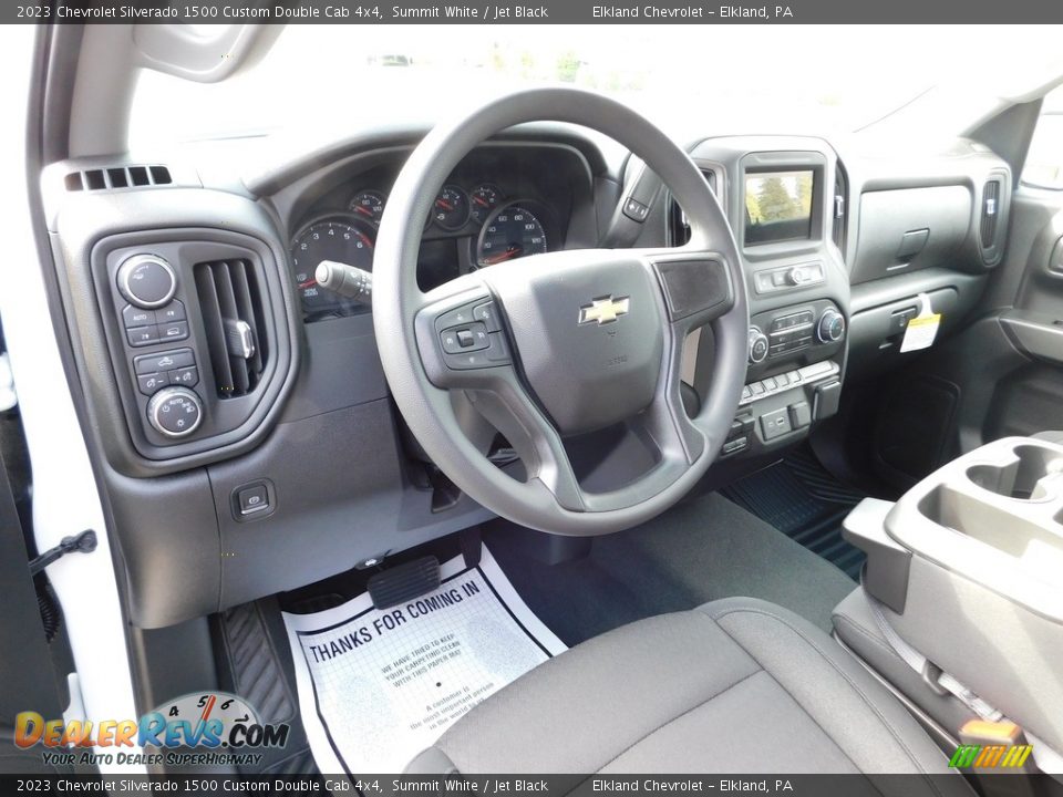 2023 Chevrolet Silverado 1500 Custom Double Cab 4x4 Summit White / Jet Black Photo #21