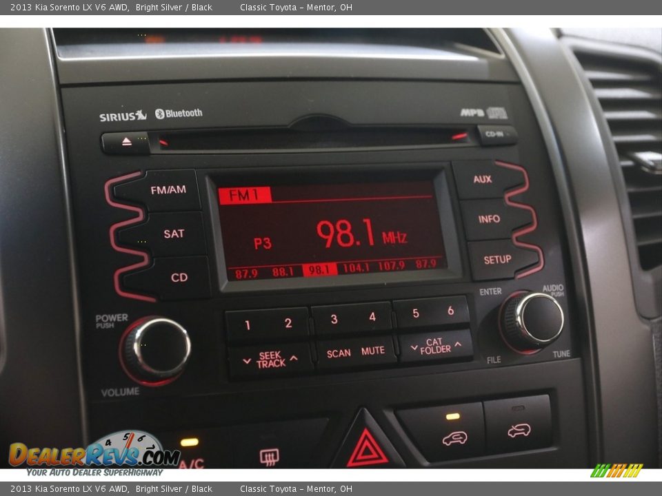 2013 Kia Sorento LX V6 AWD Bright Silver / Black Photo #10