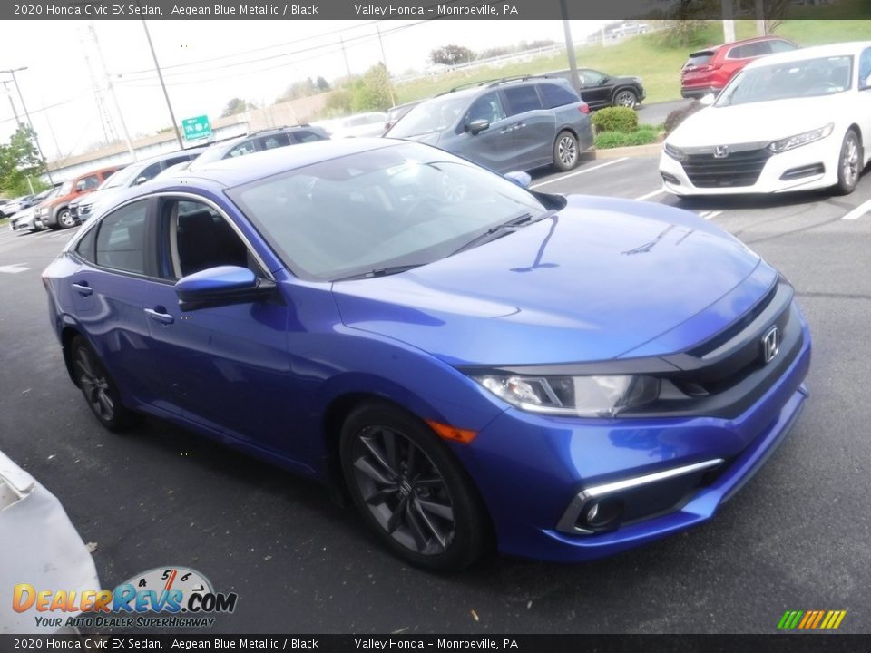 2020 Honda Civic EX Sedan Aegean Blue Metallic / Black Photo #6