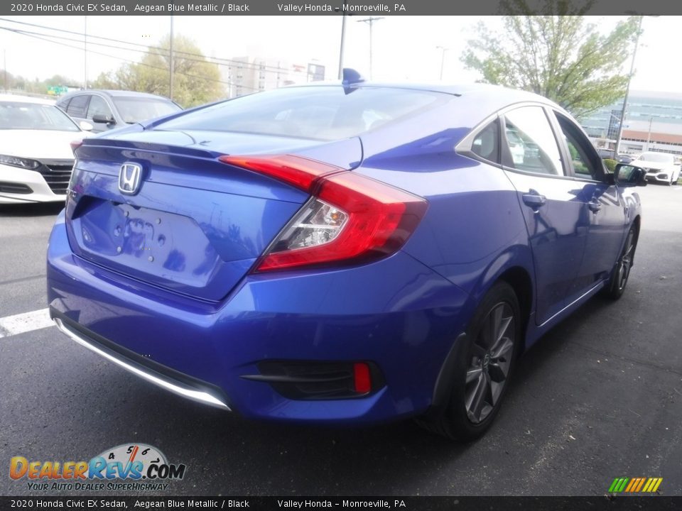 2020 Honda Civic EX Sedan Aegean Blue Metallic / Black Photo #7