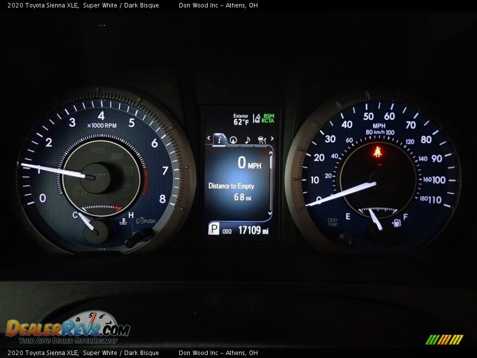 2020 Toyota Sienna XLE Super White / Dark Bisque Photo #27