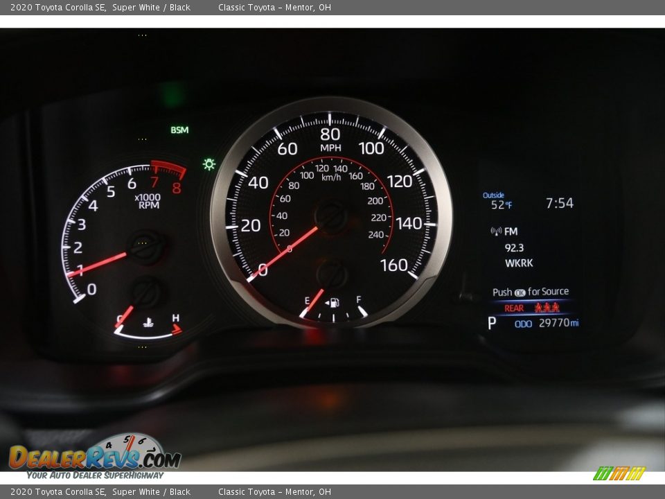 2020 Toyota Corolla SE Super White / Black Photo #8