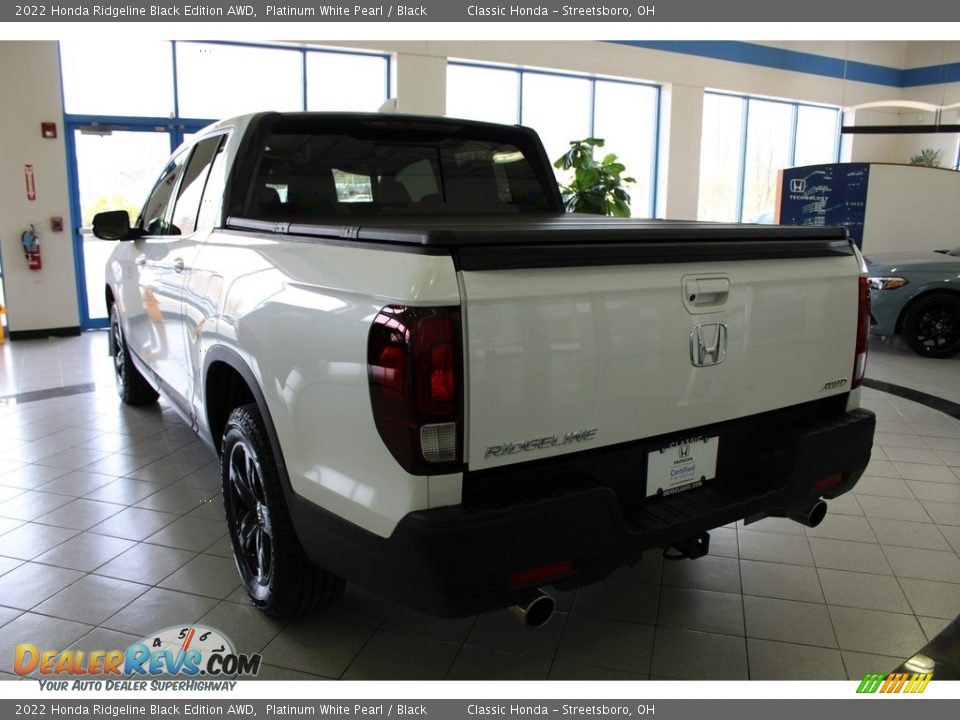 2022 Honda Ridgeline Black Edition AWD Platinum White Pearl / Black Photo #12