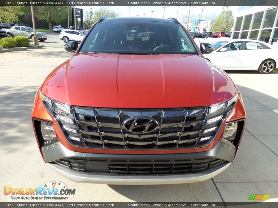 2023 Hyundai Tucson N-Line AWD Red Crimson Metallic / Black Photo #8