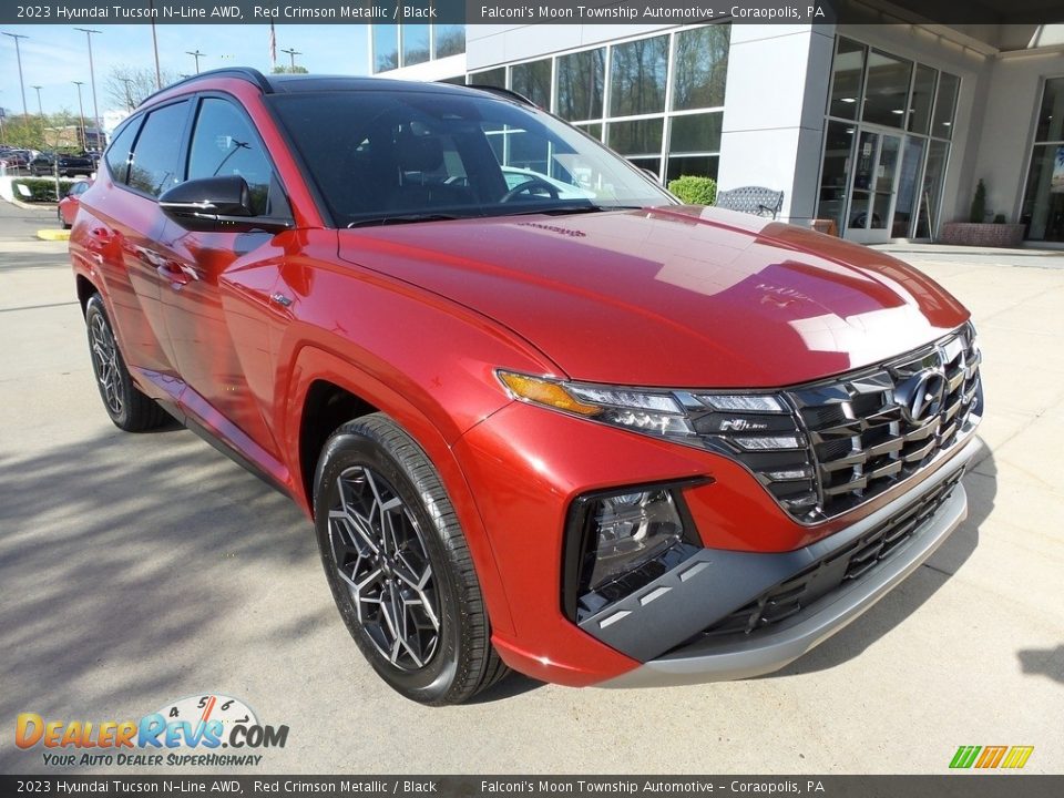 2023 Hyundai Tucson N-Line AWD Red Crimson Metallic / Black Photo #9