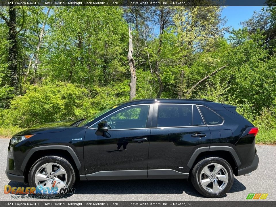 2021 Toyota RAV4 XLE AWD Hybrid Midnight Black Metallic / Black Photo #1