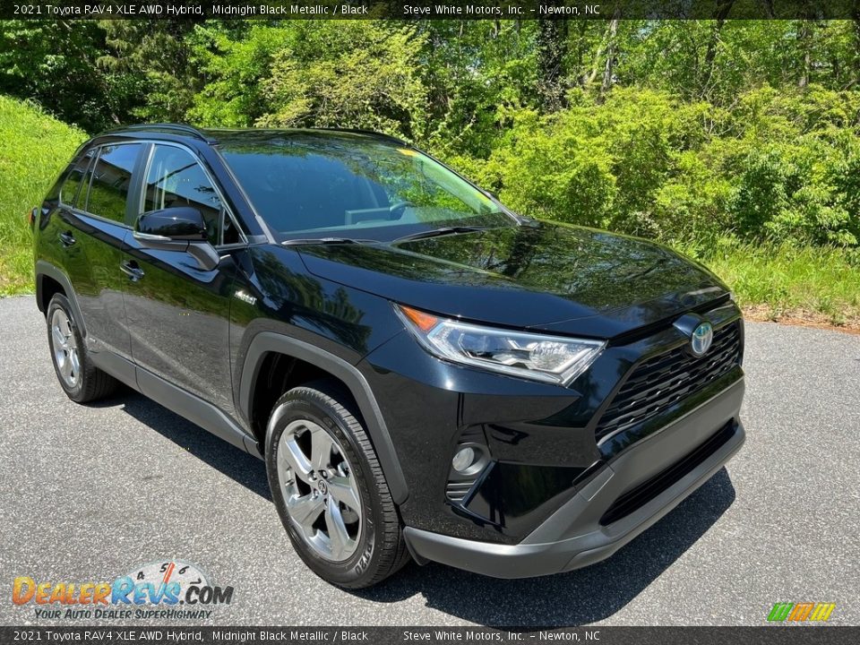 2021 Toyota RAV4 XLE AWD Hybrid Midnight Black Metallic / Black Photo #4