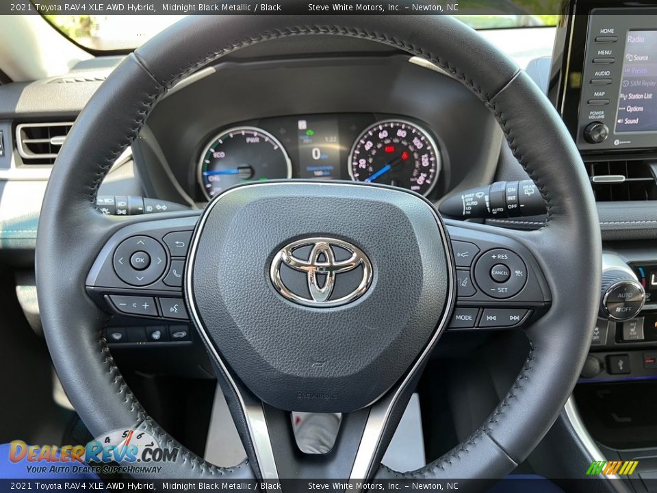 2021 Toyota RAV4 XLE AWD Hybrid Midnight Black Metallic / Black Photo #18