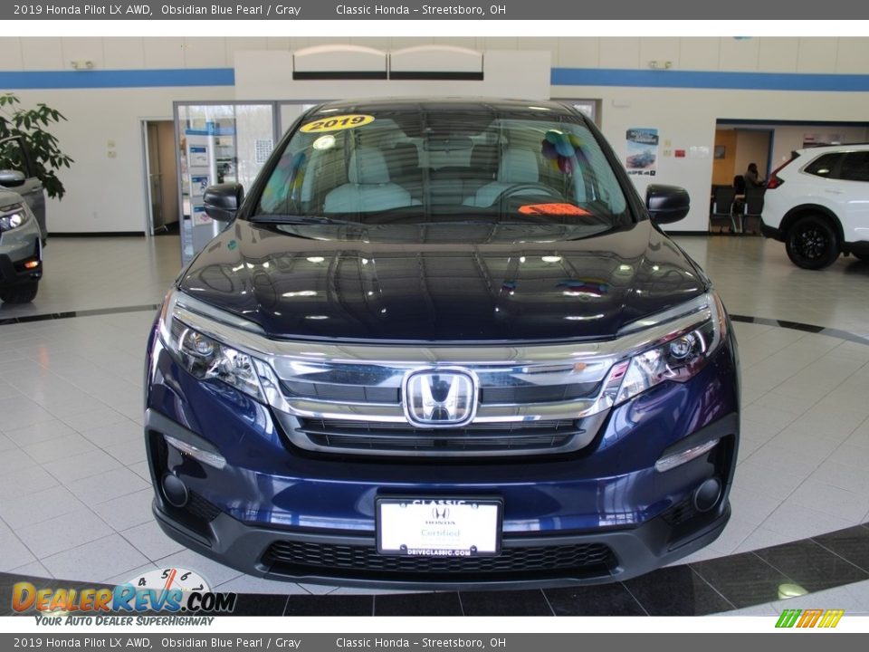 2019 Honda Pilot LX AWD Obsidian Blue Pearl / Gray Photo #2