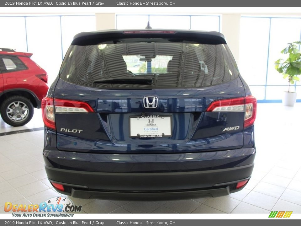 2019 Honda Pilot LX AWD Obsidian Blue Pearl / Gray Photo #8