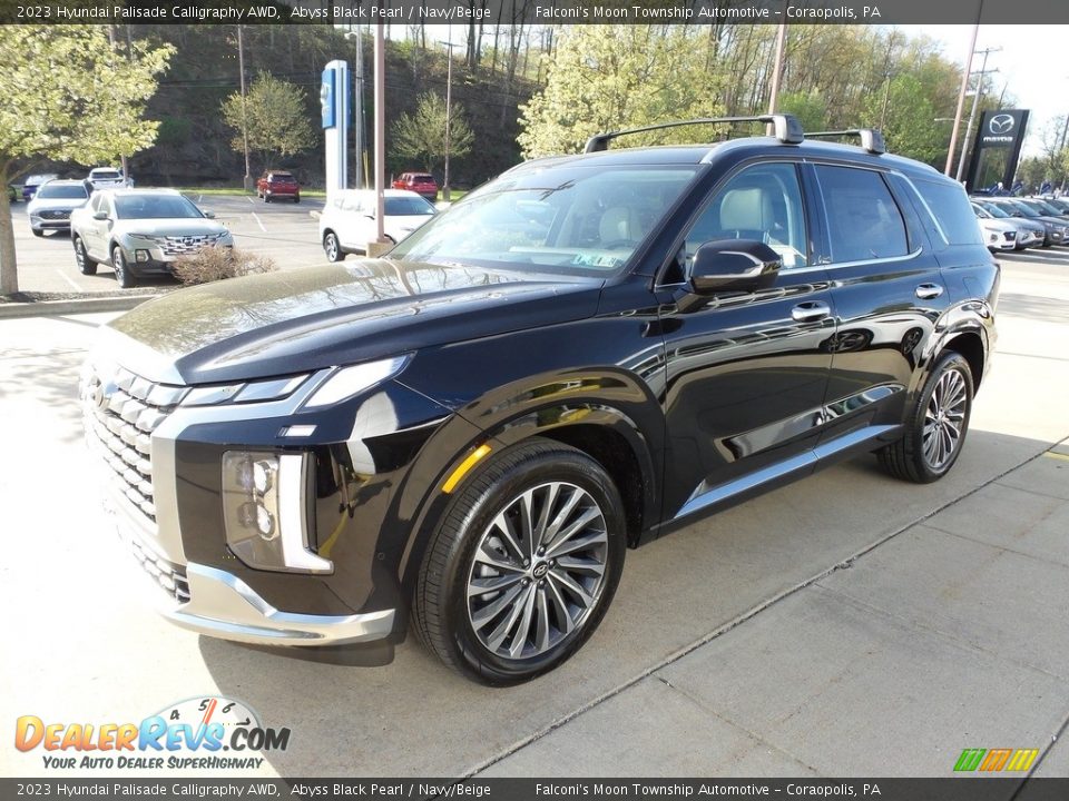 2023 Hyundai Palisade Calligraphy AWD Abyss Black Pearl / Navy/Beige Photo #7