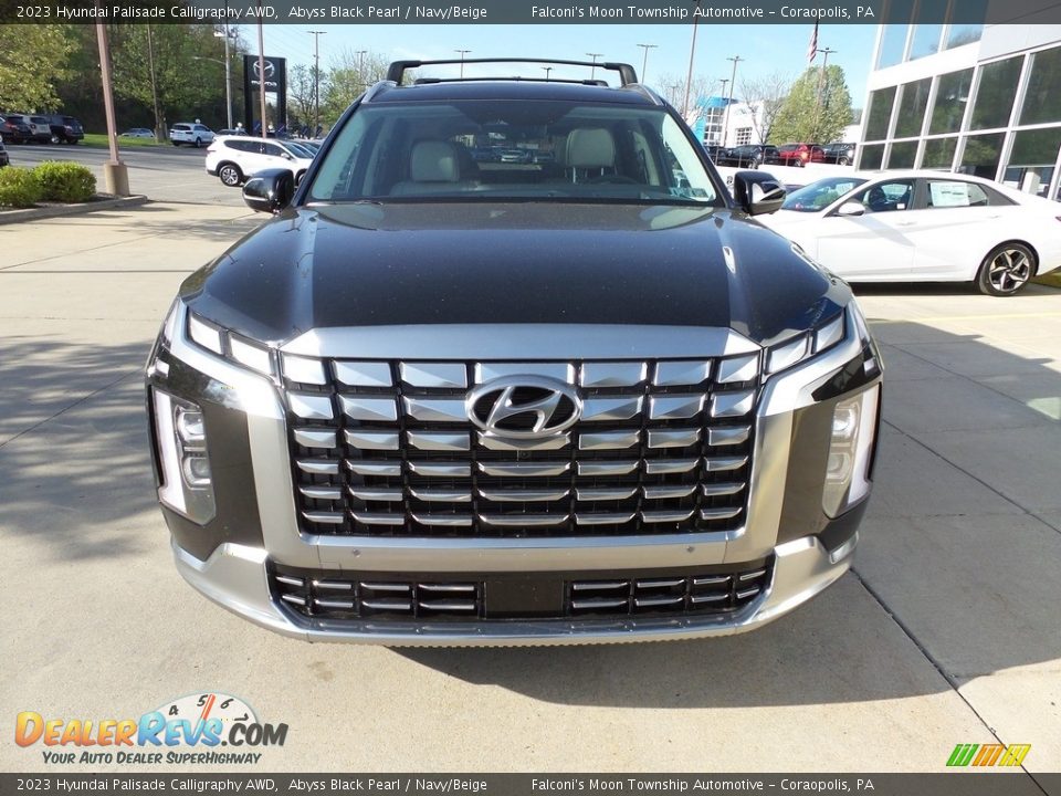 2023 Hyundai Palisade Calligraphy AWD Abyss Black Pearl / Navy/Beige Photo #8