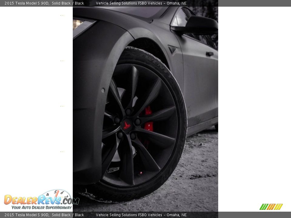 2015 Tesla Model S 90D Solid Black / Black Photo #3