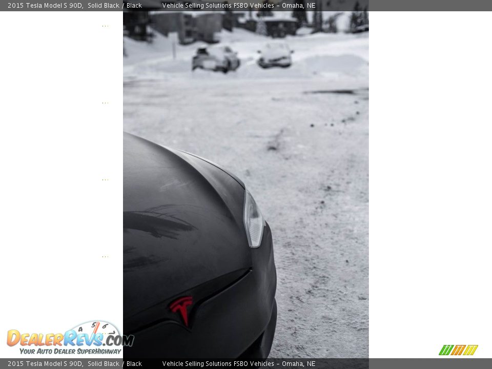 2015 Tesla Model S 90D Solid Black / Black Photo #4