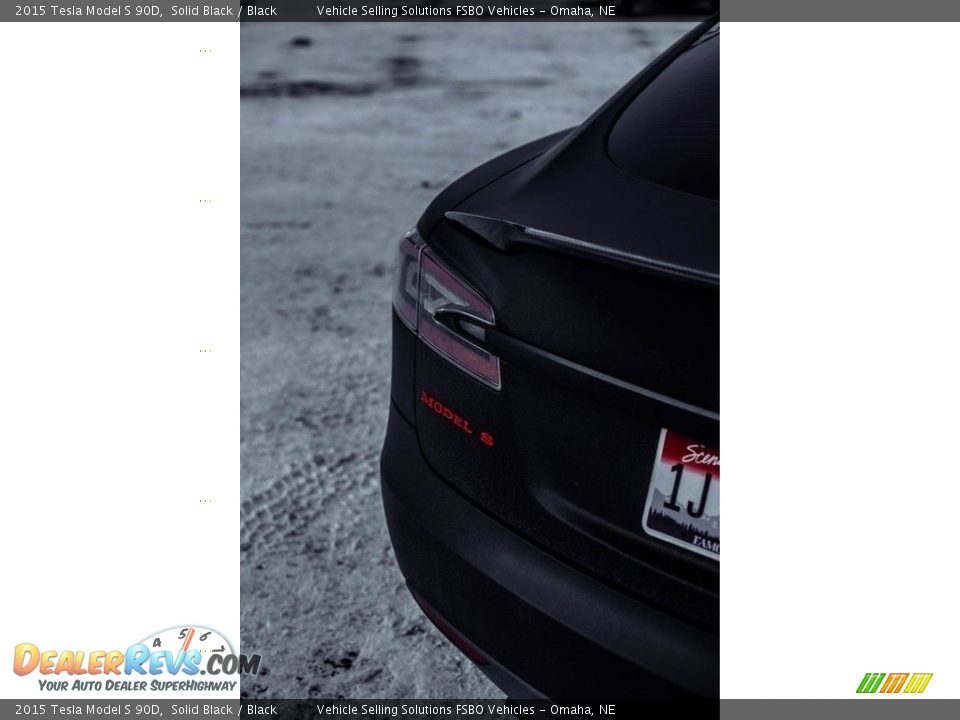 2015 Tesla Model S 90D Solid Black / Black Photo #5