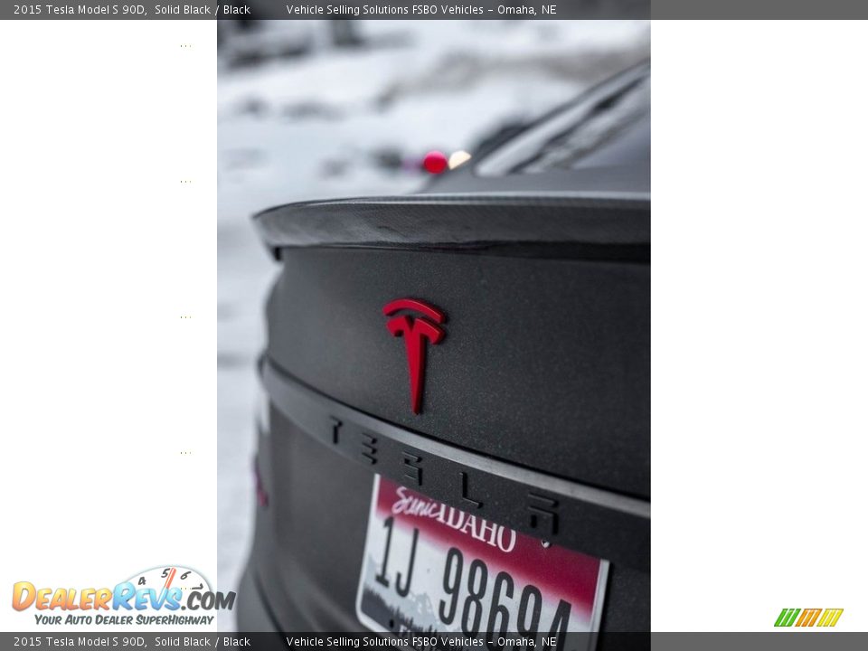 2015 Tesla Model S 90D Solid Black / Black Photo #6