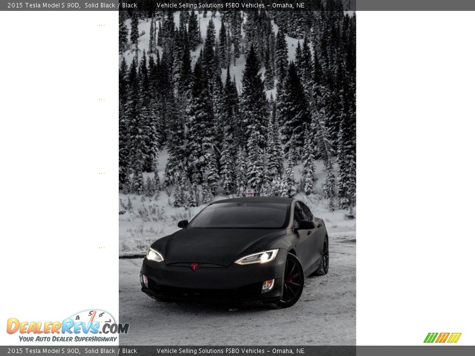 2015 Tesla Model S 90D Solid Black / Black Photo #7