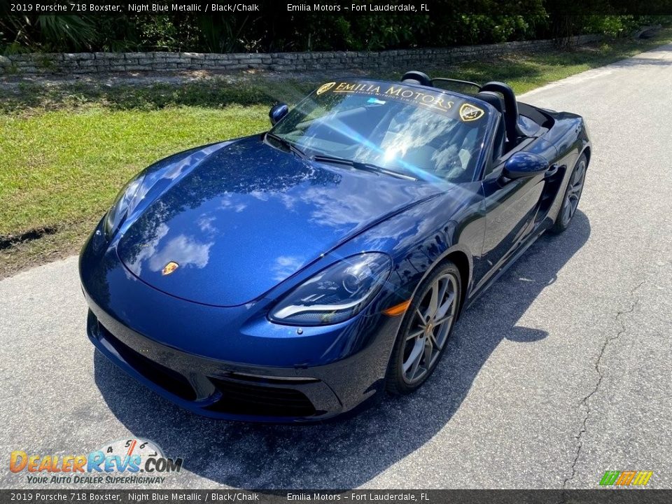 2019 Porsche 718 Boxster Night Blue Metallic / Black/Chalk Photo #1