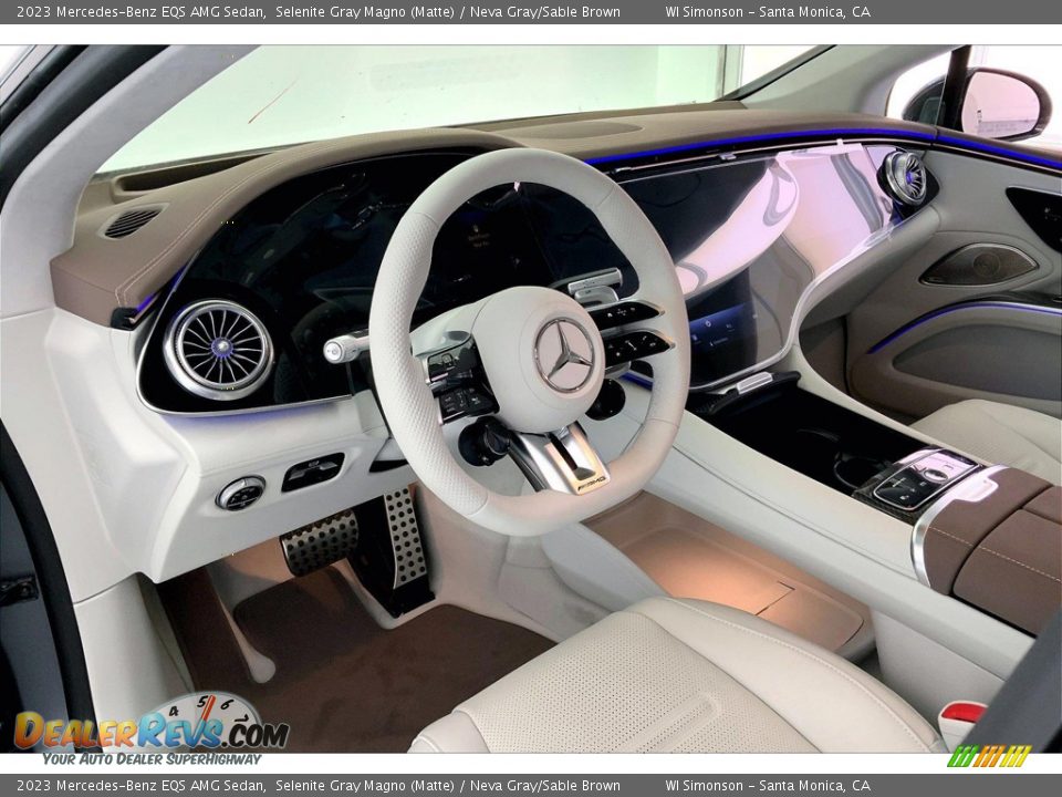 Neva Gray/Sable Brown Interior - 2023 Mercedes-Benz EQS AMG Sedan Photo #4