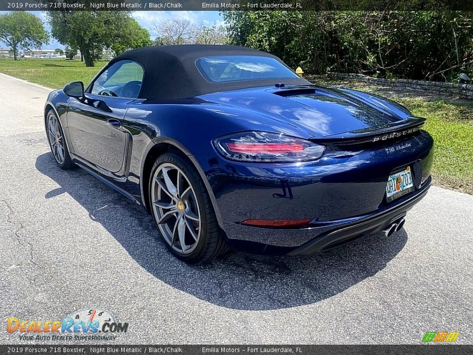 2019 Porsche 718 Boxster Night Blue Metallic / Black/Chalk Photo #8