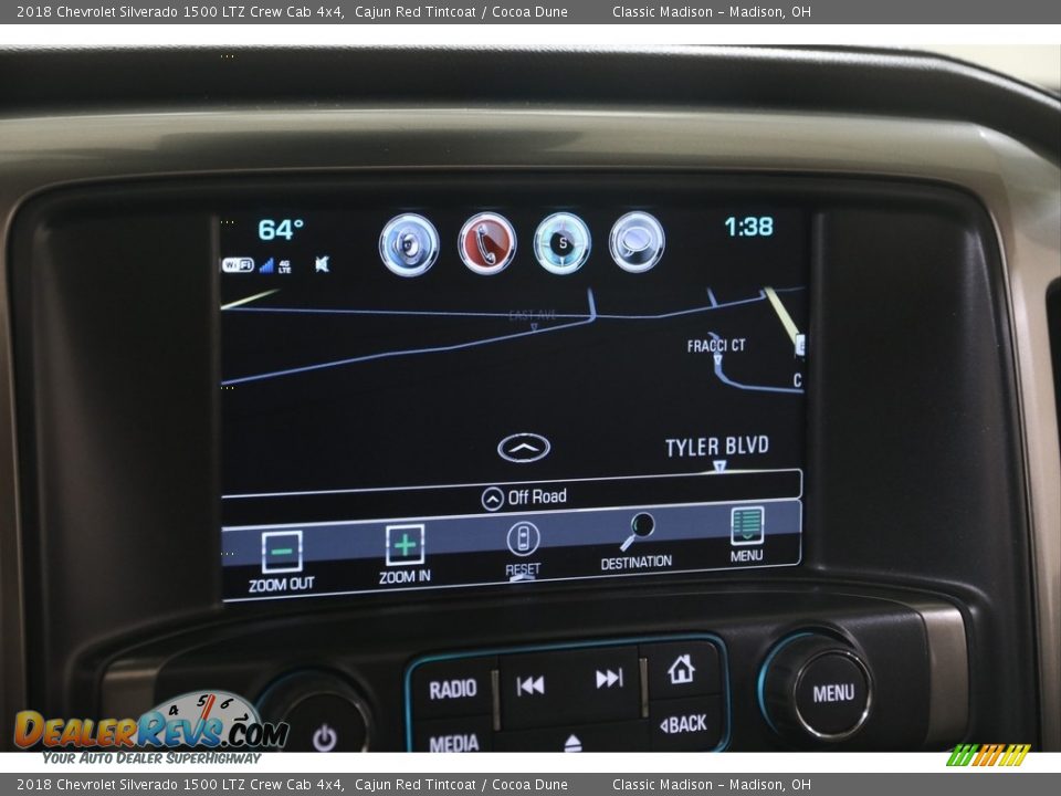 2018 Chevrolet Silverado 1500 LTZ Crew Cab 4x4 Cajun Red Tintcoat / Cocoa Dune Photo #13