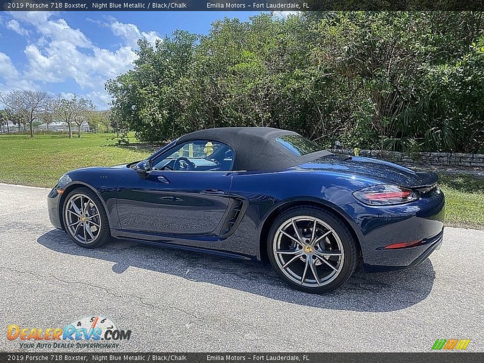 2019 Porsche 718 Boxster Night Blue Metallic / Black/Chalk Photo #14