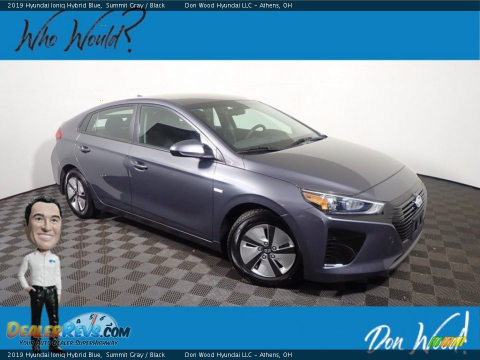 2019 Hyundai Ioniq Hybrid Blue Summit Gray / Black Photo #1