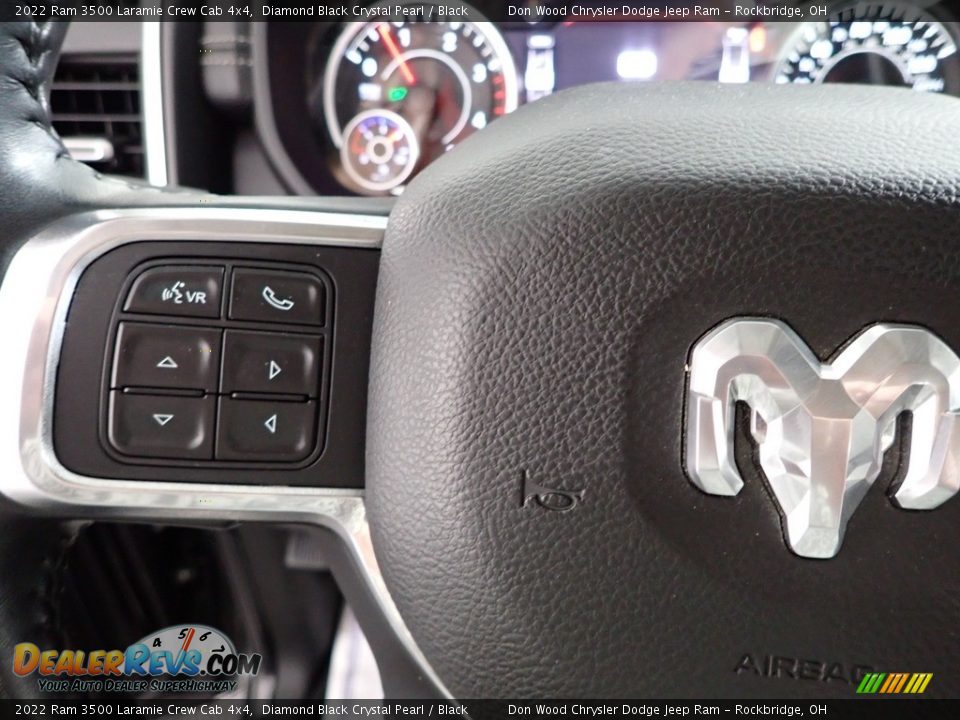 2022 Ram 3500 Laramie Crew Cab 4x4 Diamond Black Crystal Pearl / Black Photo #16