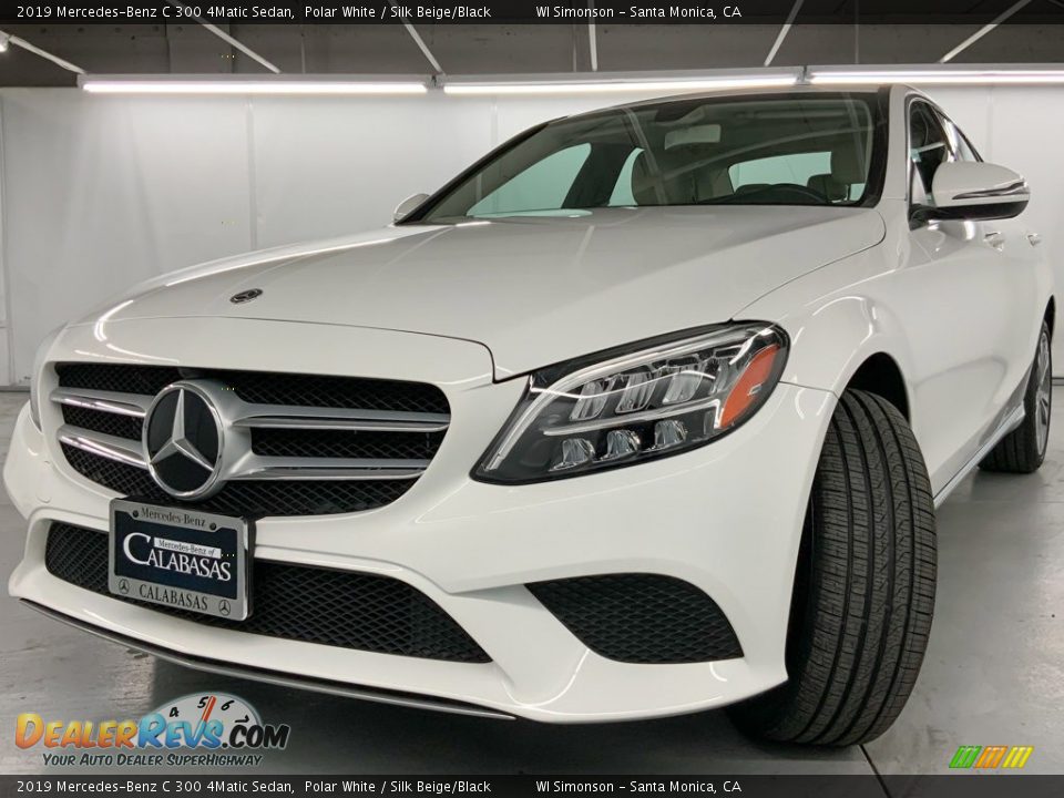 2019 Mercedes-Benz C 300 4Matic Sedan Polar White / Silk Beige/Black Photo #14