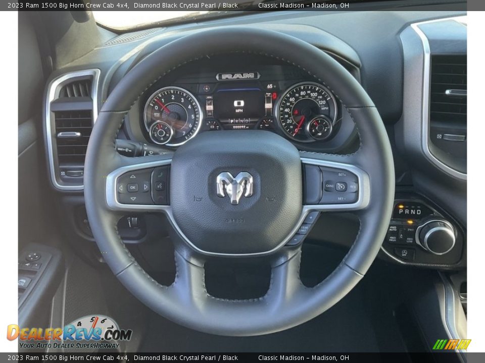 2023 Ram 1500 Big Horn Crew Cab 4x4 Diamond Black Crystal Pearl / Black Photo #5
