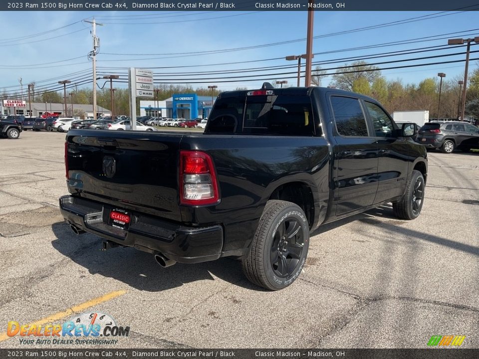 2023 Ram 1500 Big Horn Crew Cab 4x4 Diamond Black Crystal Pearl / Black Photo #8