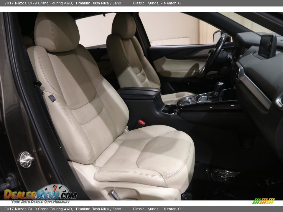 2017 Mazda CX-9 Grand Touring AWD Titanium Flash Mica / Sand Photo #16