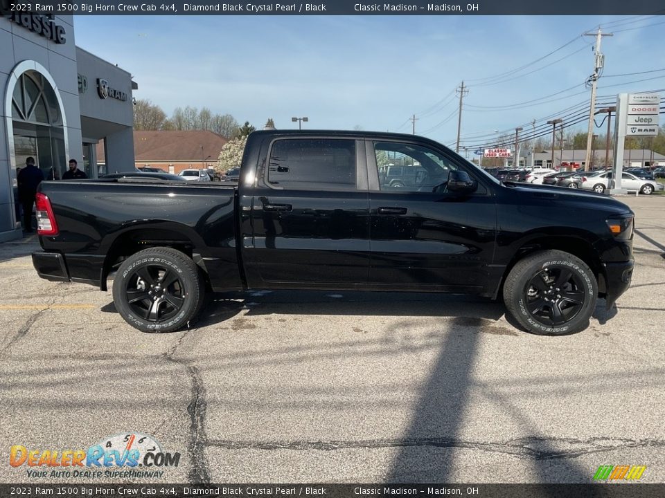 2023 Ram 1500 Big Horn Crew Cab 4x4 Diamond Black Crystal Pearl / Black Photo #9