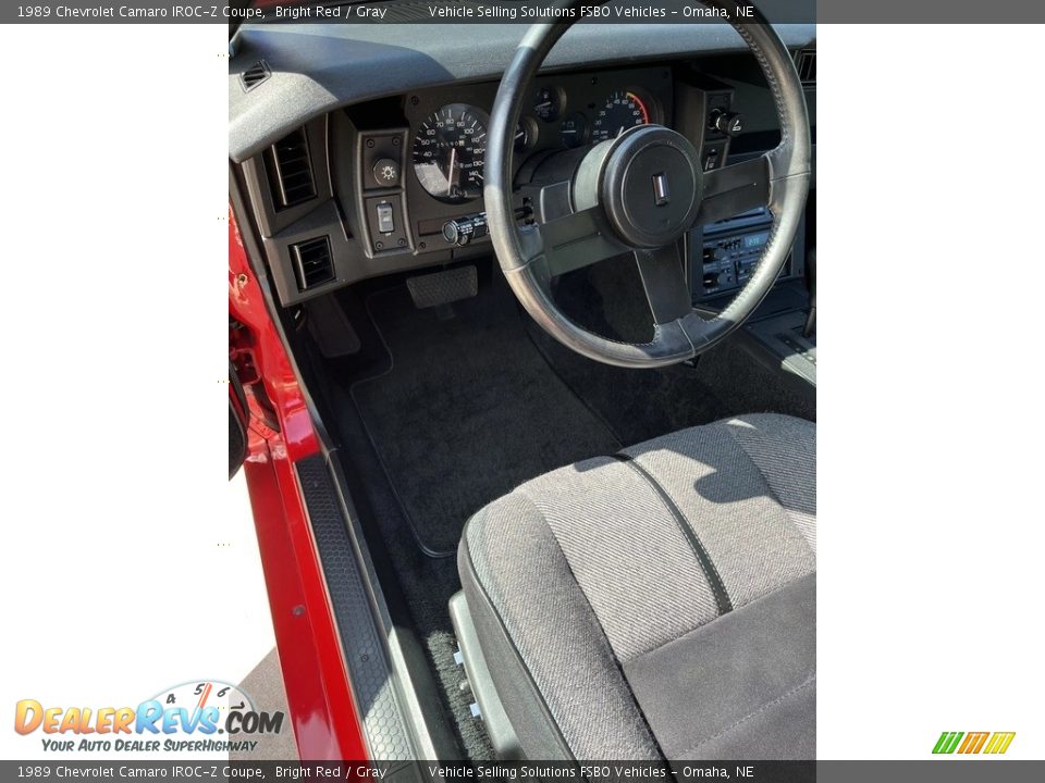 Gray Interior - 1989 Chevrolet Camaro IROC-Z Coupe Photo #3