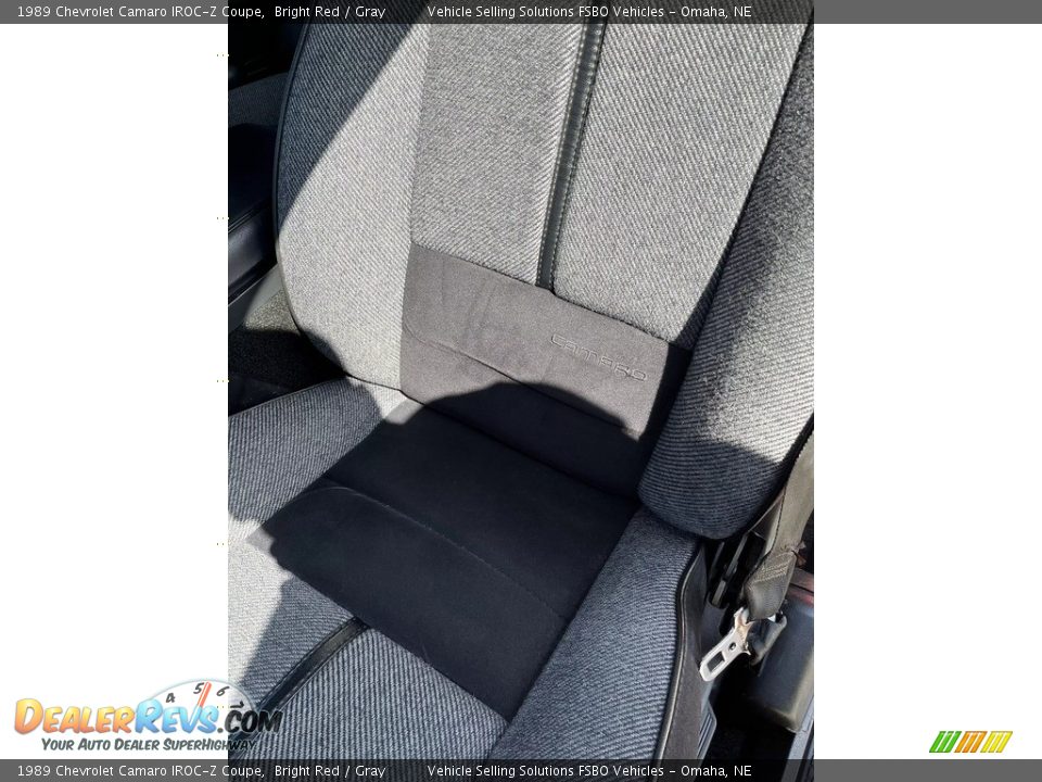 Front Seat of 1989 Chevrolet Camaro IROC-Z Coupe Photo #4