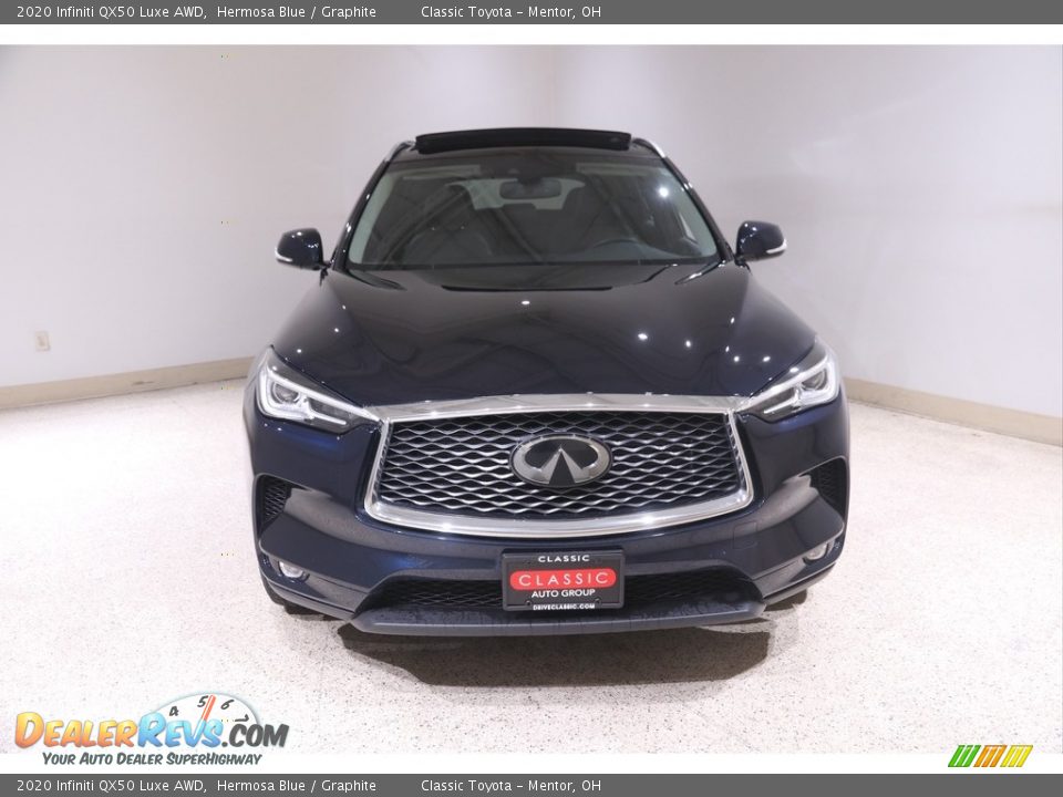 2020 Infiniti QX50 Luxe AWD Hermosa Blue / Graphite Photo #2