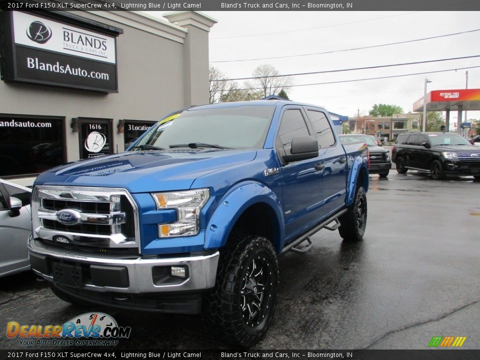 2017 Ford F150 XLT SuperCrew 4x4 Lightning Blue / Light Camel Photo #2