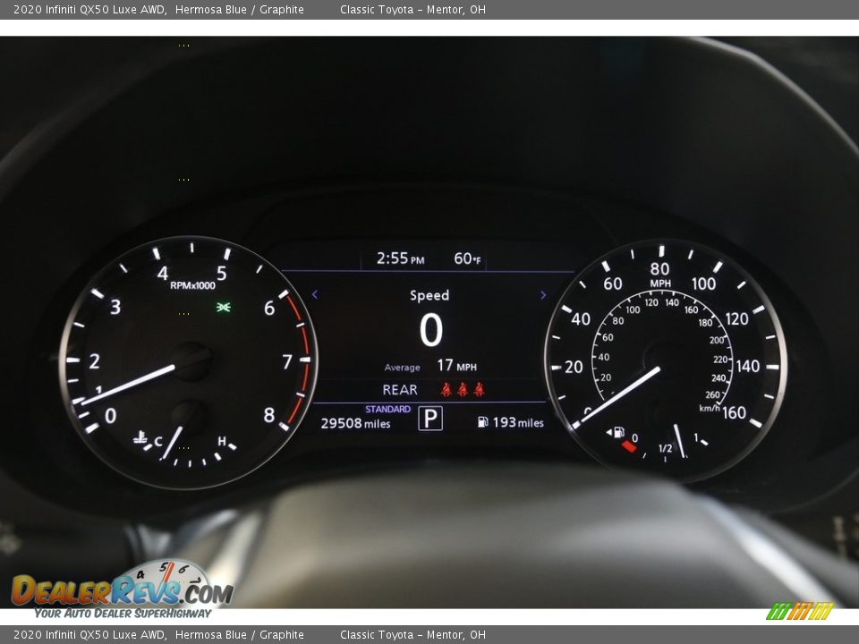 2020 Infiniti QX50 Luxe AWD Gauges Photo #8