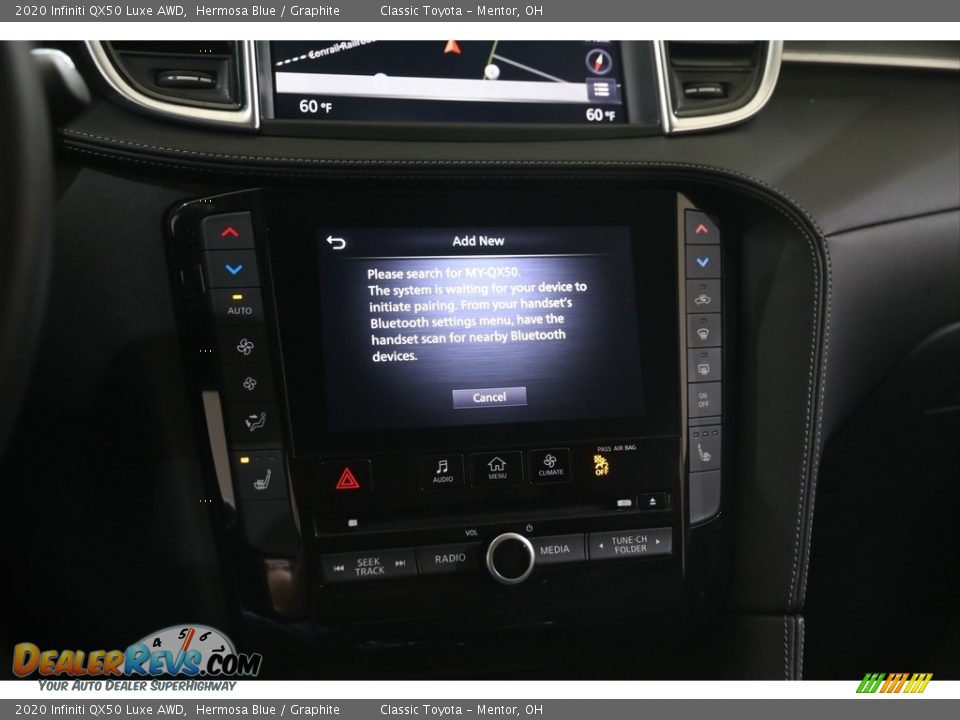 Controls of 2020 Infiniti QX50 Luxe AWD Photo #13