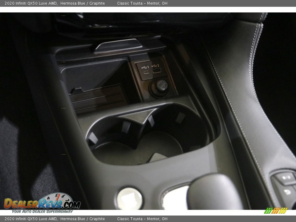 2020 Infiniti QX50 Luxe AWD Hermosa Blue / Graphite Photo #16
