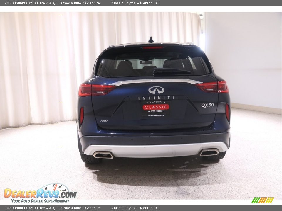 2020 Infiniti QX50 Luxe AWD Hermosa Blue / Graphite Photo #20