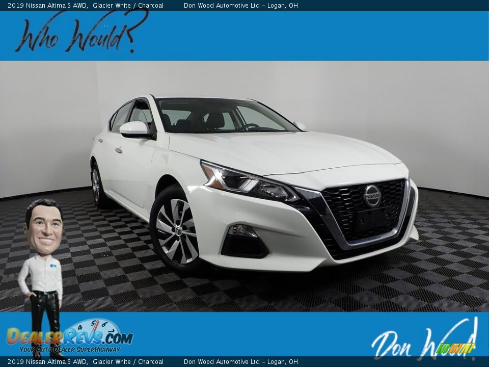 2019 Nissan Altima S AWD Glacier White / Charcoal Photo #1