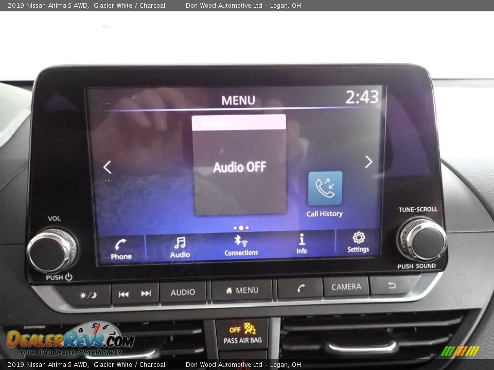 2019 Nissan Altima S AWD Glacier White / Charcoal Photo #2