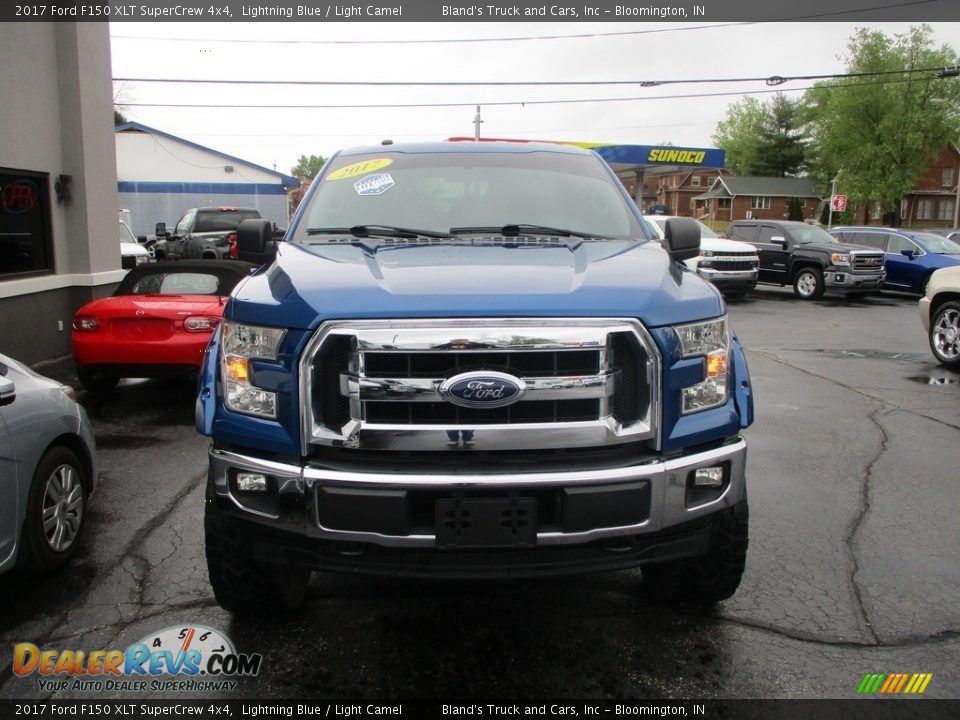2017 Ford F150 XLT SuperCrew 4x4 Lightning Blue / Light Camel Photo #23