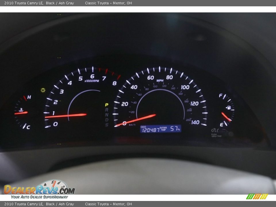 2010 Toyota Camry LE Black / Ash Gray Photo #8