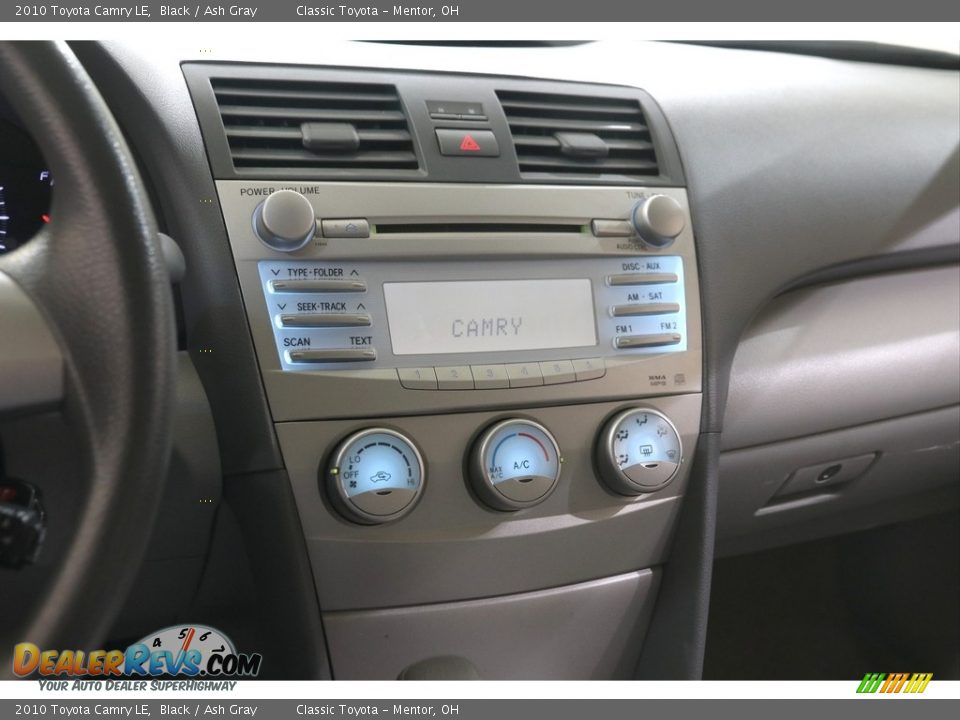 2010 Toyota Camry LE Black / Ash Gray Photo #10