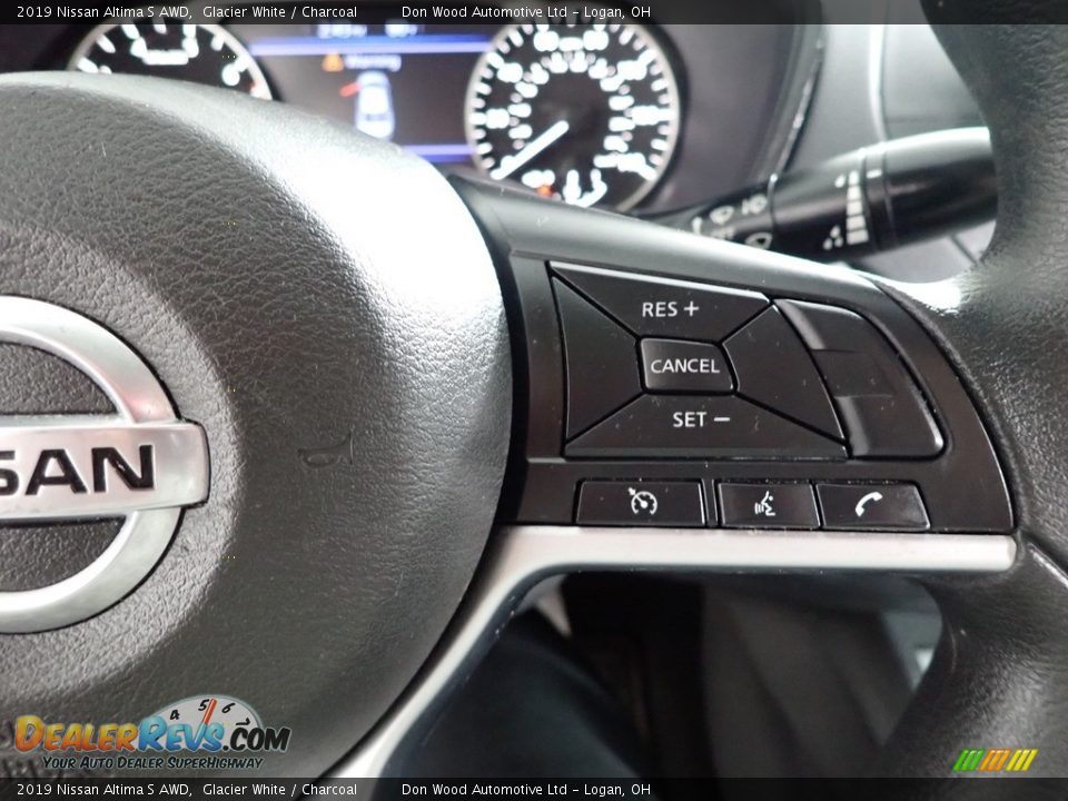 2019 Nissan Altima S AWD Glacier White / Charcoal Photo #17