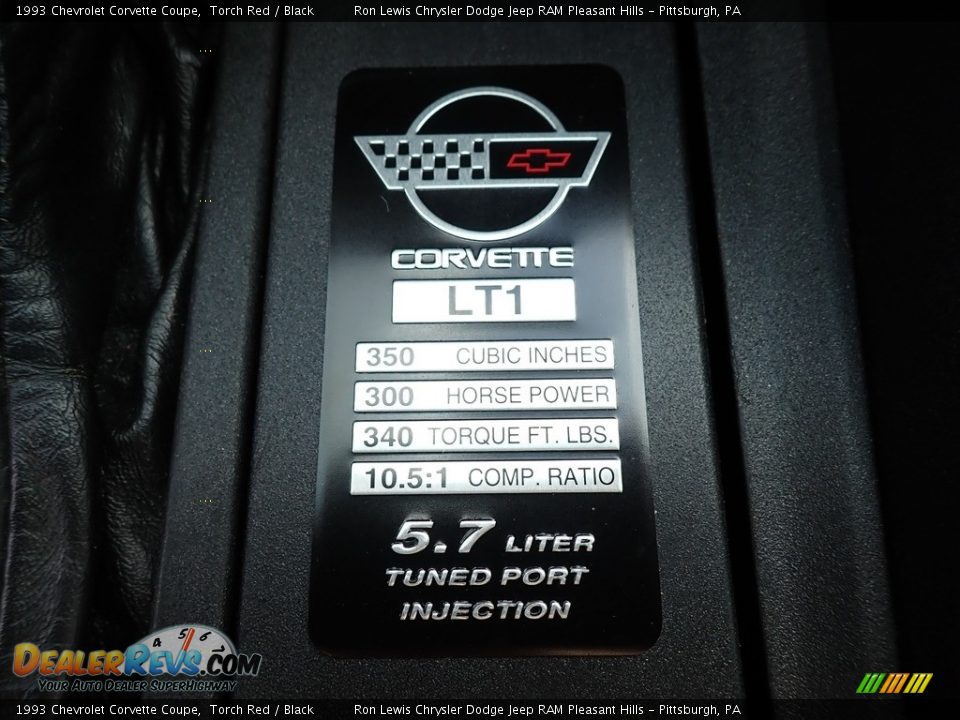 1993 Chevrolet Corvette Coupe Torch Red / Black Photo #17