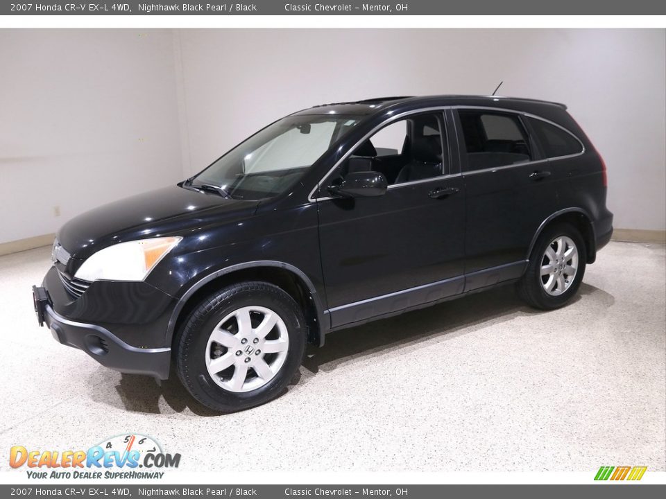 2007 Honda CR-V EX-L 4WD Nighthawk Black Pearl / Black Photo #3